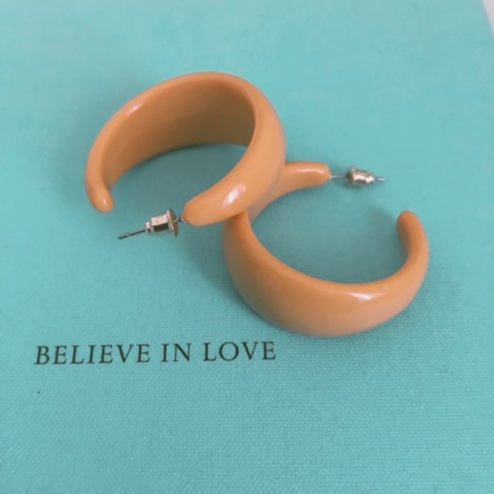 $15 💚 2 For $20 Yellow Acrylic Hoop Earrings